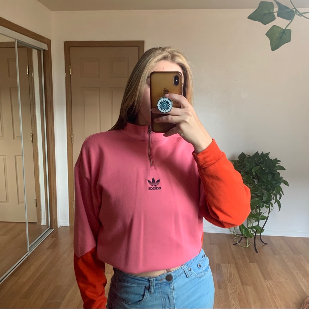 Adidas Color Block Quarter Zip